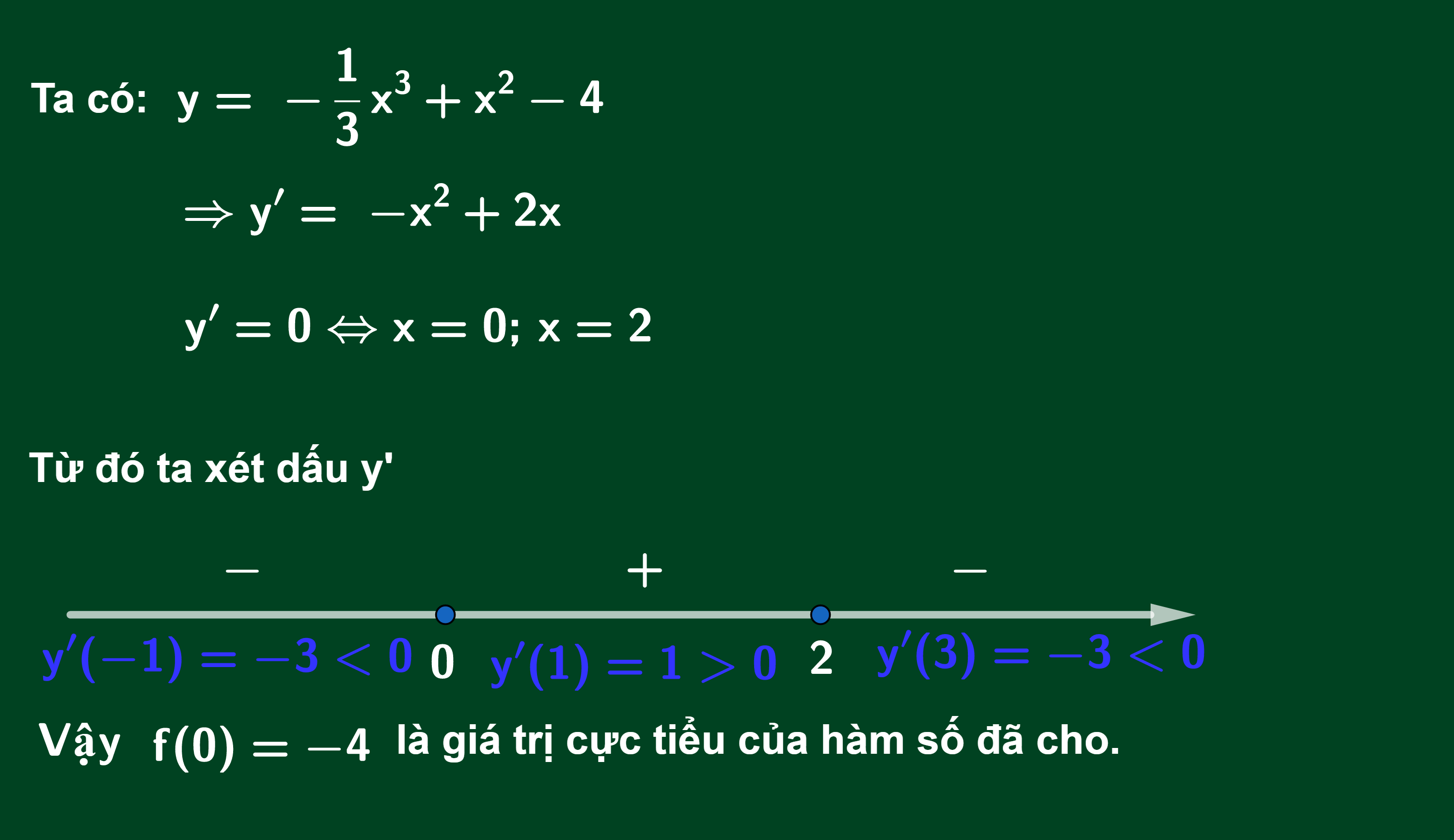 tính cực trị của hàm số