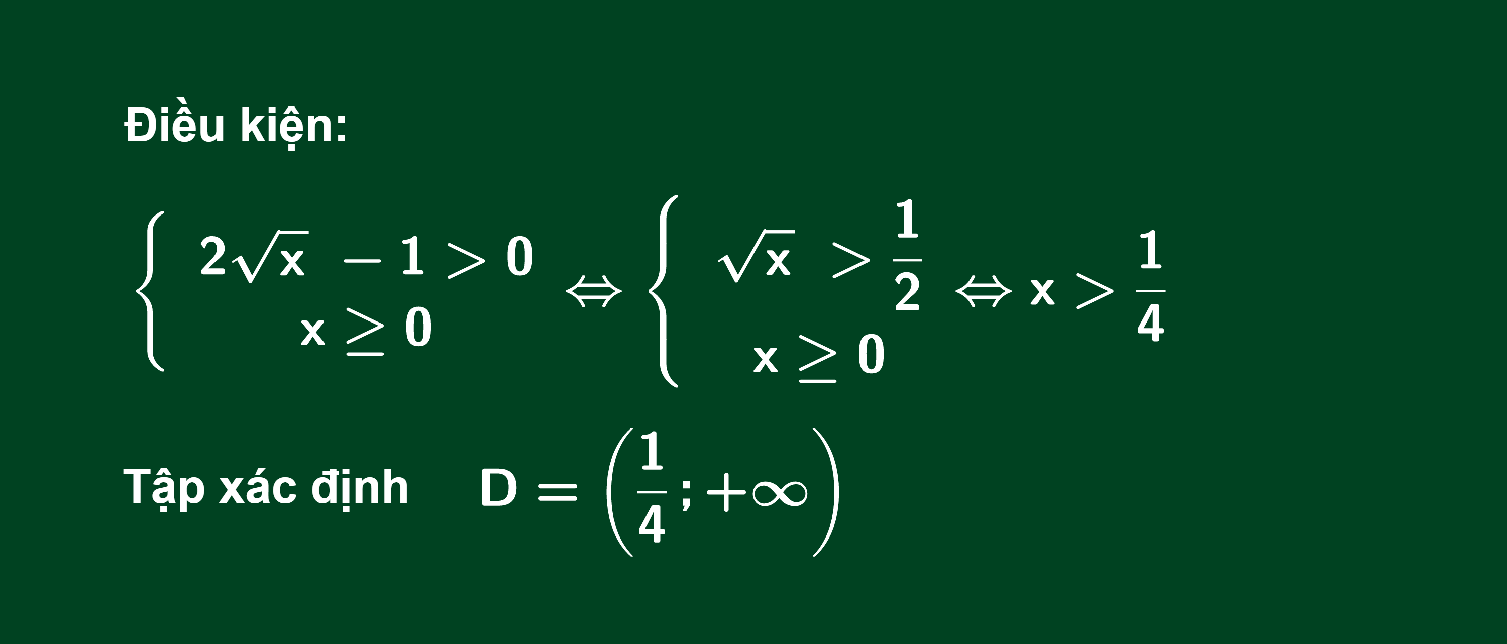 tập xác lập của hàm số loogarit