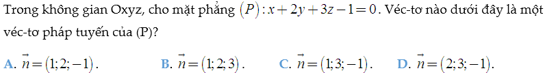 Vector pháp tuyến
