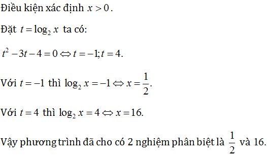 phương pháp giải phương trình logarit