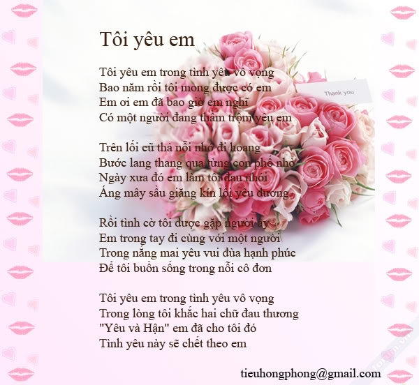 Chùm thơ tình gửi em hay nhất